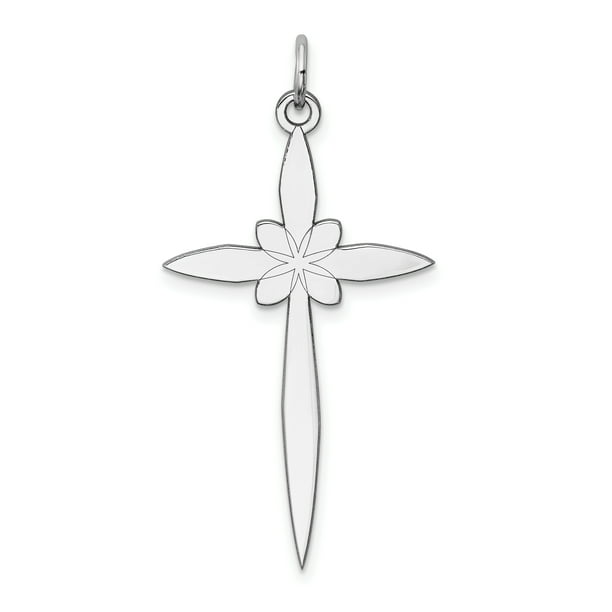 925 Sterling Silver Laser Designed Cross Shaped Pendant 925 Sterling Silver Laser Designed Cross Shaped Pendant